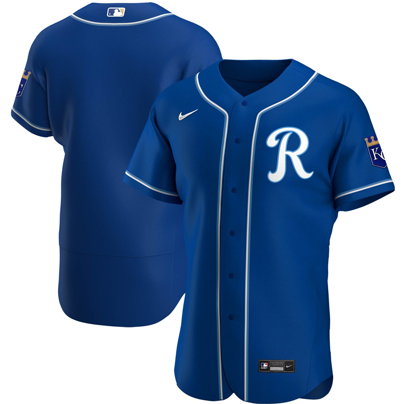 2020 MLB Men Kansas City Royals Nike Royal Alternate 2020 Authentic Team Jersey 1